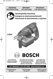 Bosch 11536VSR Operating Instructions