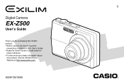 Casio EX Z500BK Owners Manual