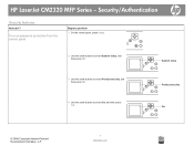 HP Color LaserJet CM2320 HP Color LaserJet CM2320 MFP - Security/Authentication