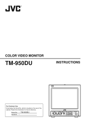 JVC TM-950DU TM950DU monitor instruction manual (193KB)