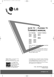 LG 42PG25 Owners Manual