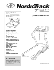 NordicTrack T8.0 Treadmill Uk Manual