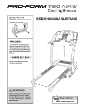 ProForm 760 Air Treadmill German Manual