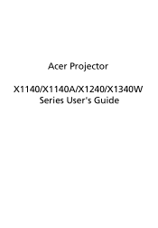 Acer X1240 User Manual