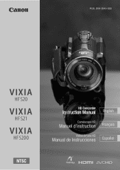 Canon VIXIA HF S20 Canon VIXIA HF S20/HF S21/HF S200 Instruction Manual