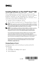 Dell Axim X30 Information Update