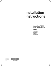 GE CSB9120SJSS Installation Instructions