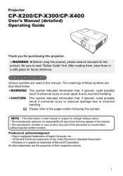 Hitachi CP-X200 User Manual