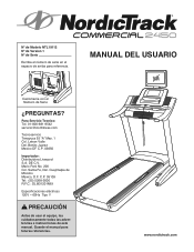 NordicTrack 2450 Treadmill Spanish Manual