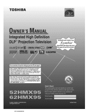 Toshiba 52HMX95 Owner's Manual - English