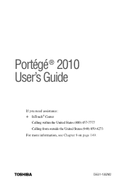 Toshiba Portege 2010 User Guide 2