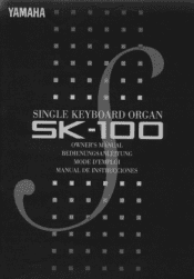 Yamaha SK-100 Owner's Manual (image)