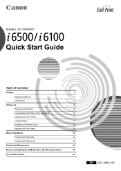 Canon I6500 Quick Start Guide