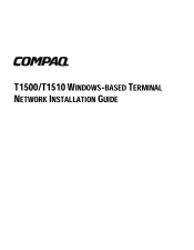 Compaq T1000 T1500/T1510 Windows-based Terminal Network Installation Guide