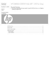 HP CM8000 HP CM8060/CM8050 Color MFP  -  LAN Fax Setup