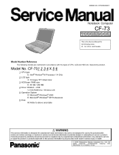Panasonic CF-73ECLTXKM Service Manual