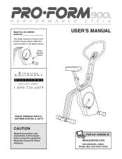 ProForm 900l Bike English Manual