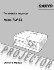 Sanyo PLV Z3 Owners Manual