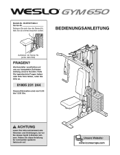 Weslo Gym 650 German Manual