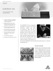 Behringer EURORACK 104 Product Information Document