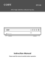 Coby DTV 140 Instruction Manual