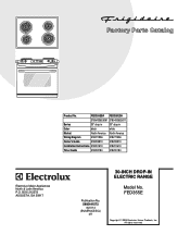 Frigidaire FED355EB Parts Catalog