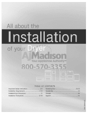 Frigidaire FFQE5100PW Installation Instructions