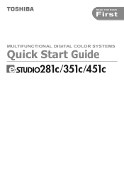 Toshiba ESTUDIO355 Quick Start Guide