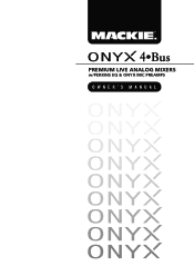 Mackie Onyx 32.4-Bus Owner's Manual