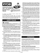 Ryobi P460KN Operation Manual 1