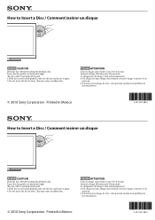 Sony KDL-32EX40B How to Insert a Disc