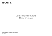 Sony TA-A1ES Operating Instructions