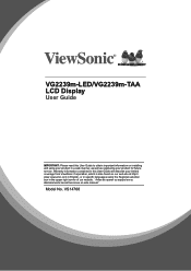 ViewSonic VG2239m-LED VG2239m-LED, VG2239m-TAA User Guide (English)