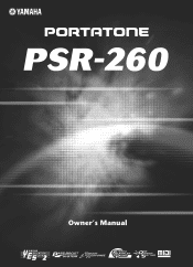 Yamaha PSR-260 Owner's Manual