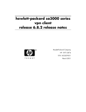 HP Sa3110 HP VPN Server Appliance sa3000 series - Release 6.8.2 release notes