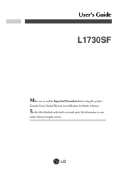 LG L1730SF Owner's Manual