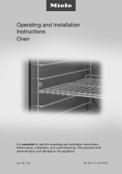 Miele H 7280 BP Operating and Installation instructions