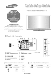 Samsung PN58A550 Quick Guide (ENGLISH)
