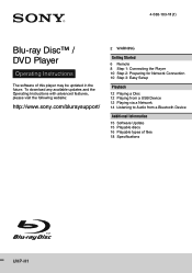 Sony UHP-H1 Operating Instructions Additional Information