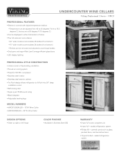 Viking VWCI5150GRSS Two-Page Specifications Sheet