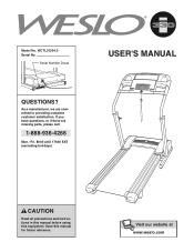Weslo 330i Treadmill Canadian English Manual