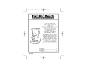 Hamilton Beach D47008B User Guide