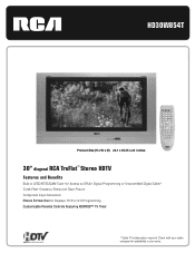 RCA HD30W854T Brochure