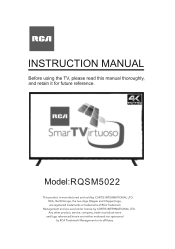 RCA RQSM5022 English Manual