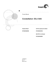 Seagate Enterprise Value HDD/Constellation ES Constellation ES.2 SAS Product Manual