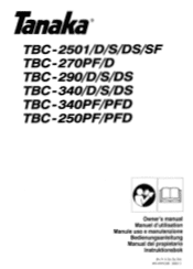 Tanaka TBC-340PF Owner's Manual