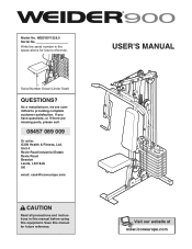 Weider 900 Uk Manual