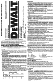 Dewalt D21002 Instruction Manual