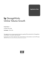 HP 345646-001 HP StorageWorks Online Volume Growth Application Note (May 2004)