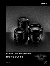 Sony DSLR-A100K Lenses and Accessories Selection Guide